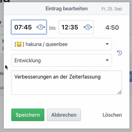 Der Zeit-Schieber.